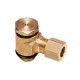 RACOR DE COMPRESION RACOR UNIVERSAL LATON IMPLANTACION BANJO SIMPLE, CODO ORIENTABLE CON TORNILLO BS