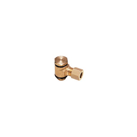 RACOR DE COMPRESION RACOR UNIVERSAL LATON IMPLANTACION BANJO SIMPLE, CODO ORIENTABLE CON TORNILLO BS