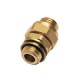 ACCESORIO ROSCADO ADAPTADOR EN LATON DOBLE MACHO UNION DOBLE MACHO, ROSCAS BSP CILINDRICA ROSCA G1/8