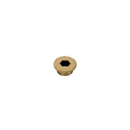 ACCESORIO ROSCADO TAPON ROSCADO EN LATON TAPON HEX. INTERIOR CON COLLARIN,MACHO CIL.METRICA ROSCA M1