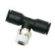RACOR INSTANTANEO LF3000 POLIMERO HR PARA AIRE COMPRIMIDO IMPLANTACION TE ORIENTABLE, ROSCA MACHO LA