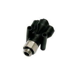 RACOR INSTANTANEO LF3000 POLIMERO HR PARA AIRE COMPRIMIDO IMPLANTACION RACOR DE ENTRADA EN Y DOBLE R