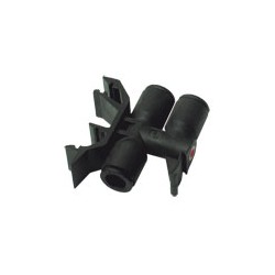 RACOR INSTANTANEO LF3000 POLIMERO HR PARA AIRE COMPRIMIDO UNION BORNE DE CONEXION PARA 3 TUBOS D6MM