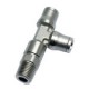 RACOR INSTANTANEO LF3600 LATON NIQUELADO PARA LIQUIDOS Y GASES IMPLANTACION TE ORIENTABLE, ROSCA MAC