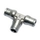 Racord Intermedio Te Igual Latón niquelado Ø10mm Ref. Legris 3604 10 00