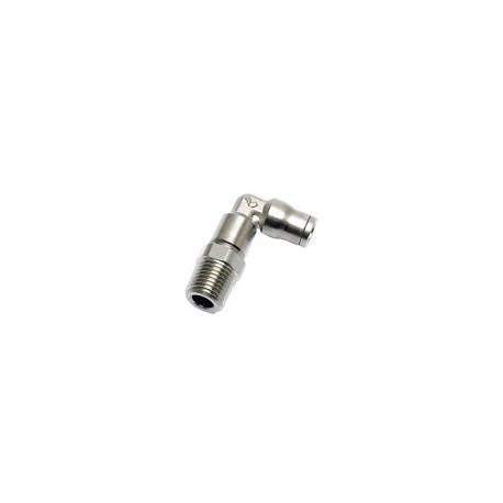 RACOR CODO ELEVADO ORIENTABLE MACHO BSP CONICO D8 1/4