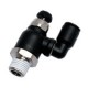 RACOR CON FUNCION NEUMATICA RACOR REGULATOR DE CAUDAL VERSION POLIMERO BANJO SALIDA ORIENTABLE REGUL