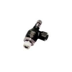 RACOR CON FUNCION NEUMATICA RACOR REGULADOR DE CAUDAL VERSION METALICA LATON BANJO CON TORNILLO EXTE