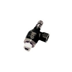 RACOR CON FUNCION NEUMATICA RACOR REGULADOR DE CAUDAL VERSION METALICA LATON BANJO CON TORNILLO EXTE