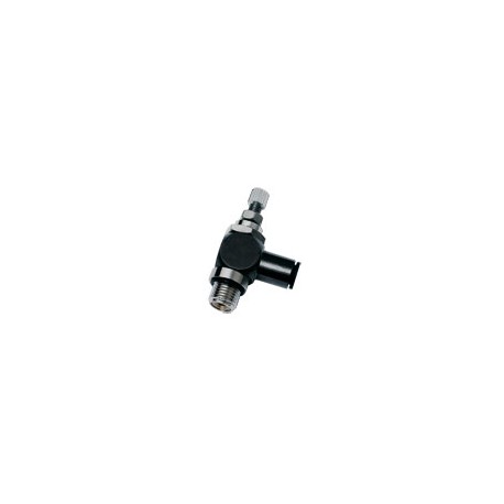 RACOR CON FUNCION NEUMATICA RACOR REGULADOR DE CAUDAL VERSION METALICA LATON BANJO CON TORNILLO EXTE