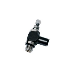 RACOR CON FUNCION NEUMATICA RACOR REGULADOR DE CAUDAL VERSION METALICA LATON BANJO CON TORNILLO EXTE