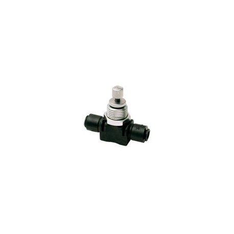 RACOR CON FUNCION NEUMATICA RACOR REGULATOR DE CAUDAL VERSION POLIMERO EN LINEA REGULADORES DE CAUDA