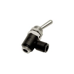 VALVULA 3/2 PALANCA MACHO BSP CILINDRICO D8 1/4