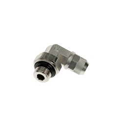 RACOR DE COMPRESION CONECTOR PL IMPLANTACION RACOR DE ENTRADA CODO ORIENTABLE MACHO BSP CIL. D6x8MM