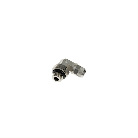 RACOR DE COMPRESION CONECTOR PL IMPLANTACION RACOR DE ENTRADA CODO ORIENTABLE MACHO BSP CIL. D6x8MM