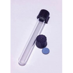 Tubo ensayo para cultivo 9ml fondo redondo vidrio borosilicato PYREX con tapón rosca SVL 14x100mm