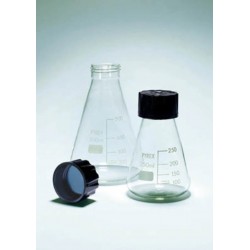 Matraz Erlenmeyer con rosca DIN graduado con tapa de plastico SVL42 1000ml