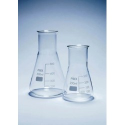 Matraz Erlenmeyer cuello ANCHO no esmerilado 50ml