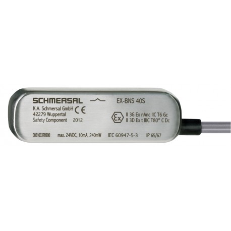 Sensor magnético de seguridad EX-BNS 40S-12Z-C Certificado Ex,-20ºC+60ºC IP65/IP67 longitud cable 1m