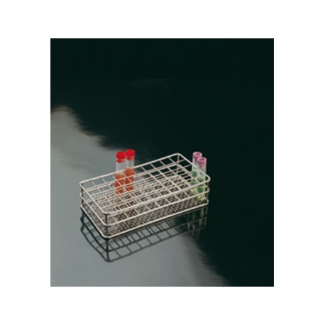 Gradilla para 50 tubos en inox Ø13mm 10x5 H-35