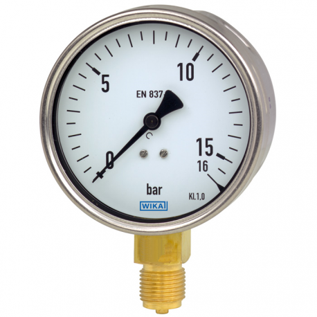 Manómetro 212.20.100 Ø100mm 630Bar 1/2" Salida Vertical