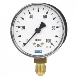 Ventómetro 611.10.063 Ø63mm 2500mmH2O G1/4"B Salida Vertical Cl.1,6