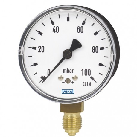 Ventómetro 611.10.063 Ø63mm 2500mmH2O G1/4"B Salida Vertical Cl.1,6