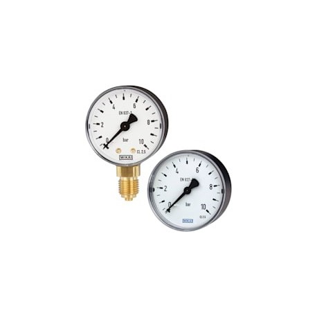Manómetro 110.10.040 Ø40mm 10Bar G 1/8"B Salida Vertical Plástico sin Líquido de Llenado Cl.2,5