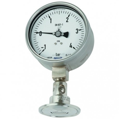Manometro montado a sello separador con conexion clamp DSS22F 16Bar 2" Ø100 KN92 +10º+80º