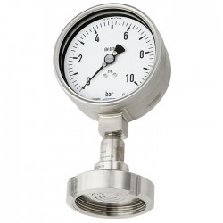 Manómetro DSS18F Ø100mm 10Bar Conexión a Proceso Ø50mm KN92 -10+80ºC DIN11850 Cl.1 sin Líquido