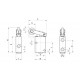 Válvula CA 3/2 Vías Monoestable NO Palanca de Rodillo G1/4" Resorte Mecánico ALR4