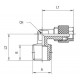 Racord Codo Macho Cónico 1/2" Tubo 10x12 RCM12-1/2 Ref. 1100 12/10 1/2