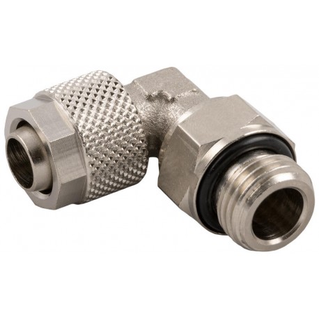 Racord Codo Giratorio Cilíndrico 1/4" Tubo 10 RCG10-1/4 Ref. 1115 10/8 1/4