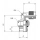 Racord Codo Giratorio Cilíndrico 1/4" Tubo 10 RCG10-1/4 Ref. 1115 10/8 1/4