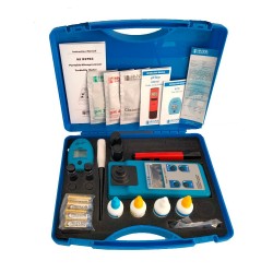 Maletín Turbidez, Cloro Libre, pH y Tº Incluye (HI93703+ HI701 + HI98107 + HI98501)