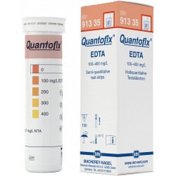 91335RM 100 tiras/pack EDTA, QUANTOFIX TIRA P/ DETERMIN. SEMI-CUANTITAT. RANGO:0-400mg/L. TIRAS 6X95