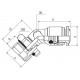 RACOR A 45° ORIENTABLE MACHO CILINDRICO CON T