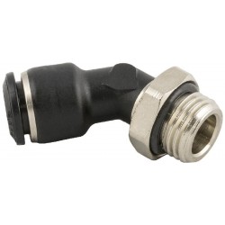 RACOR A 45° ORIENTABLE MACHO CILINDRICO CON T