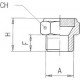 Silenciador Simple Macho BSP Cilíndrico Bronce G1/2 Ref. AIGNEP 7010 1/2