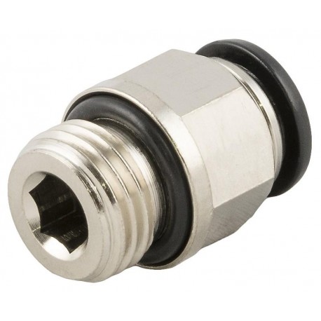 Racord Recto Macho BSP Cilíndrico con tórica Ref. AIGNEP 50020N 10 1/4
