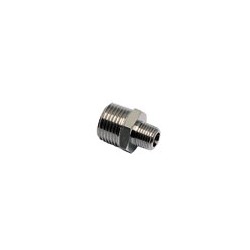 Racord Recto Unión Desigual doble Macho BSP cónica R1/8 R1/4 Ref. LEGRIS 0900 10 13