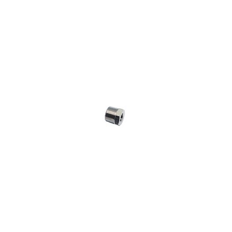 ACCESORIO ROSCADO ADAPTOR EN LATON NIQUELADO MACHO/HEMBRA REDUCCION MACHO BSP CONICA, HEMBRA BSP CIL