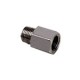 Racord Adaptador Acero Inox Macho Rosca BSP 1/8" Cónica Hembra Rosca 1/8"