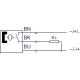 Sensor detector de proximidad eléctrico, montaje por arriba, con cable. Ref. SME-8M-DS-24V-K-2,5-OE