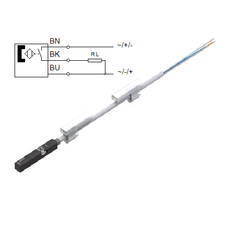 Sensor detector de proximidad eléctrico, montaje por arriba, con cable. Ref. SME-8M-DS-24V-K-5,0-OE