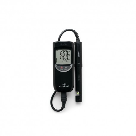 Multiparamétrico portátil (pH/CE/TDS/Temp) Calibr automática (0 a 3999 microS/cm)
