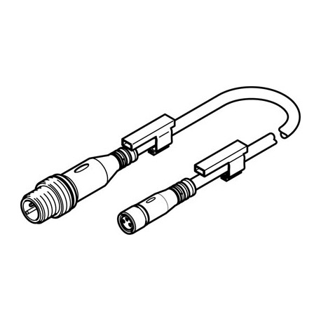 Cable de conexión Ref. NEBU-M8G3-K-0.5-M12G3