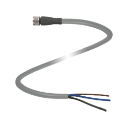 Conector hembra V3-GM-5M-PUR Recto, con 5m cable