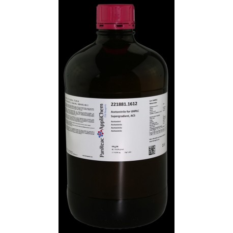 Acetonitrilo (Reag. Ph. Eur.) para UHPLC Supergradiente, ACS 2500ml (2,5 Litros)