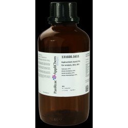 Ácido Clorhídrico 37% (Reag. USP) para análisis, ACS, ISO PA 1000ml (1 Litro)